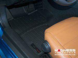 FIAT 124 Floor Liners - All Weather - WeatherTech - Black 